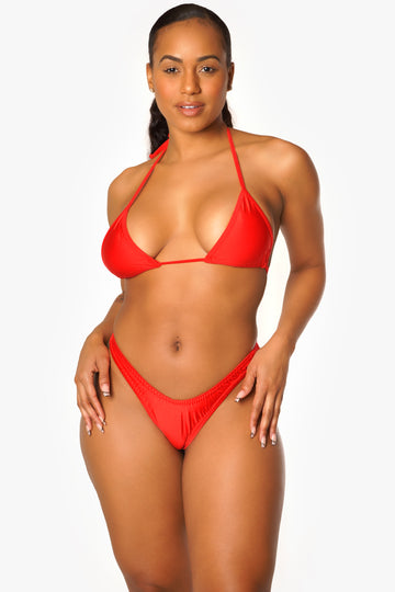 Conjunto de bikini con reloj Red Bae
